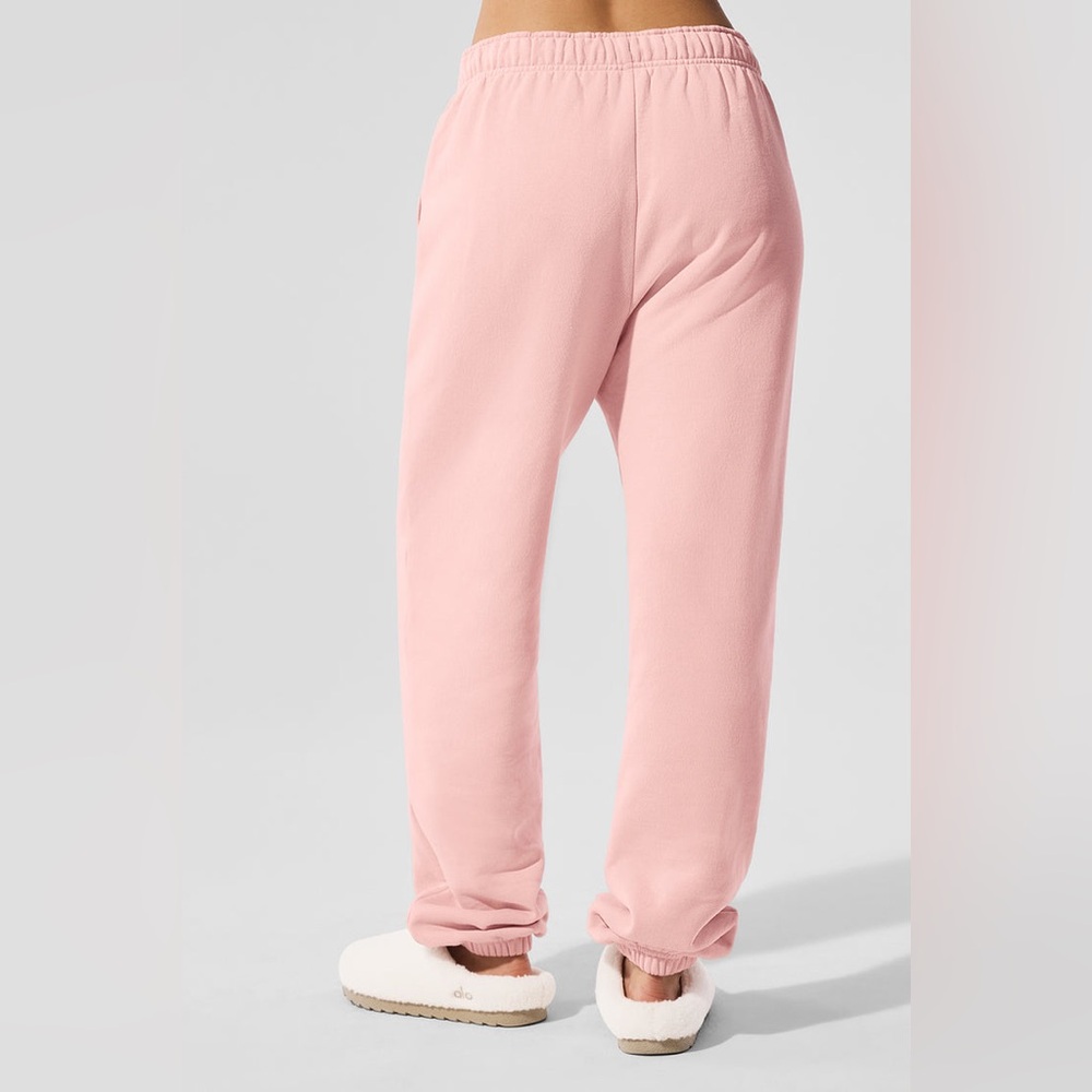 Alo Yoga Accolade Sweatpant Sz L Pink Quartz EUC - Picture 2 of 10